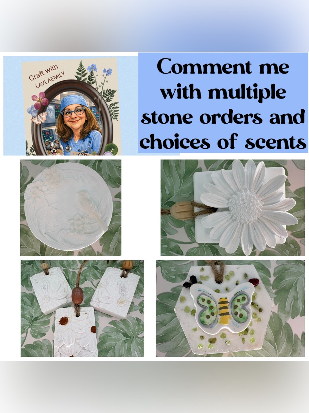 Handcrafted White Aroma Stones